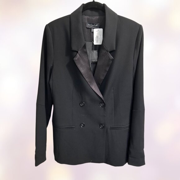 Current Air black double breasted blazer w/satin look lapel - Picture 2 of 13